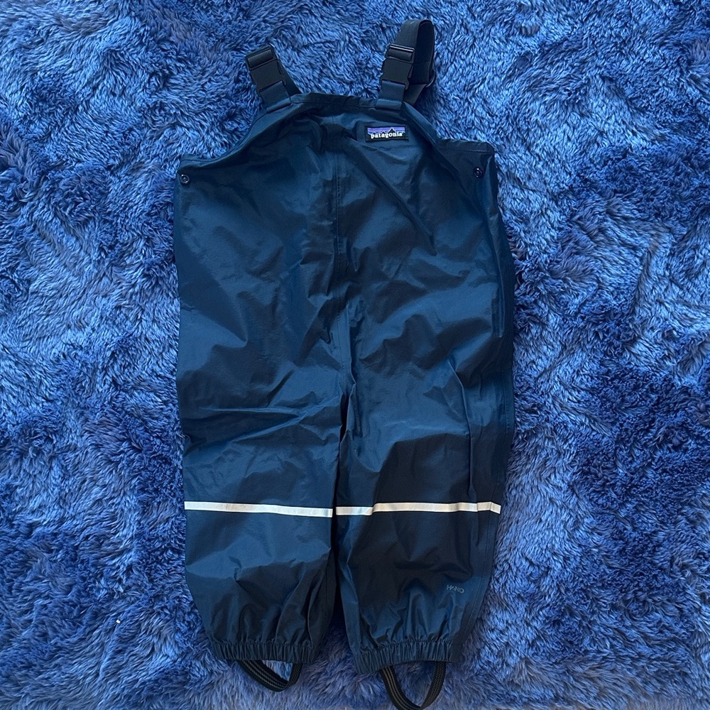 Patagonia Baby Navy Blue Rain Overalls